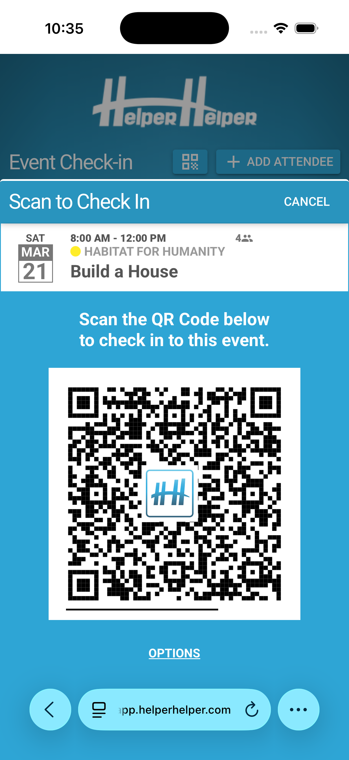 QR code check-in and strict check-in/check-out