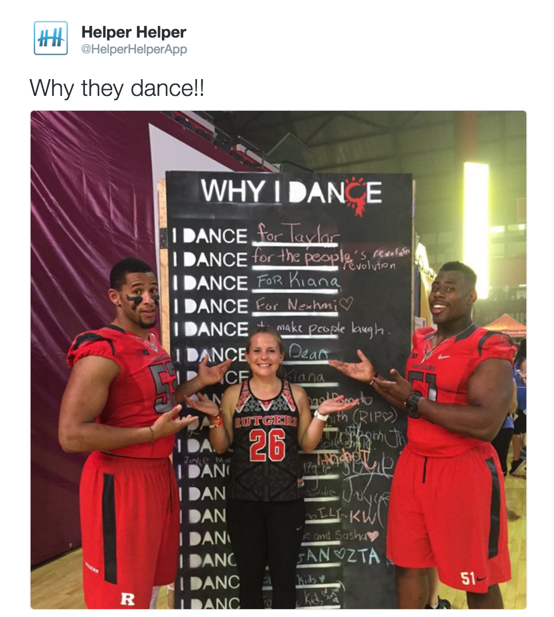 Rutgers Athletics Community Service