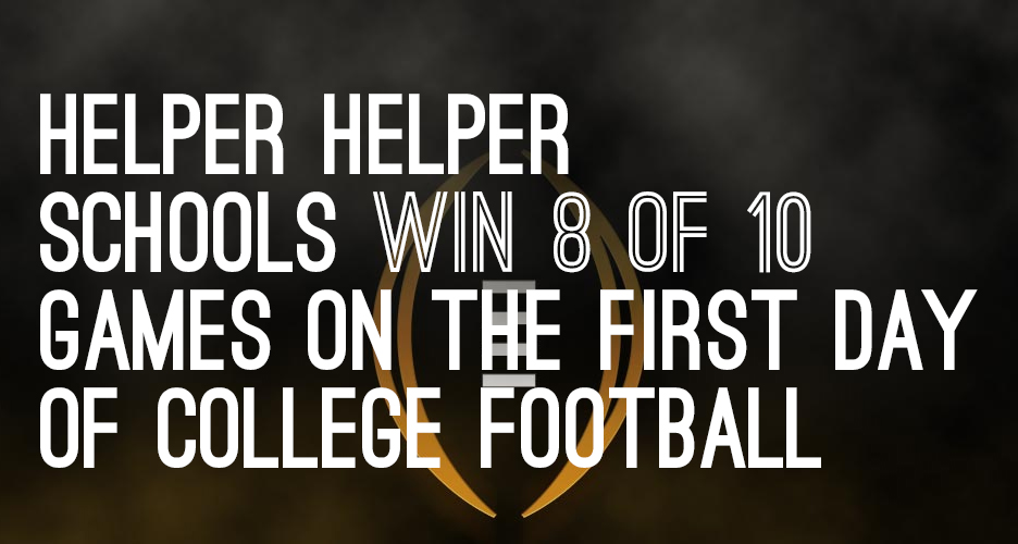 Schools using the Helper Helper Volunteer App Went 8 and 2 on the Opening Day of College Football