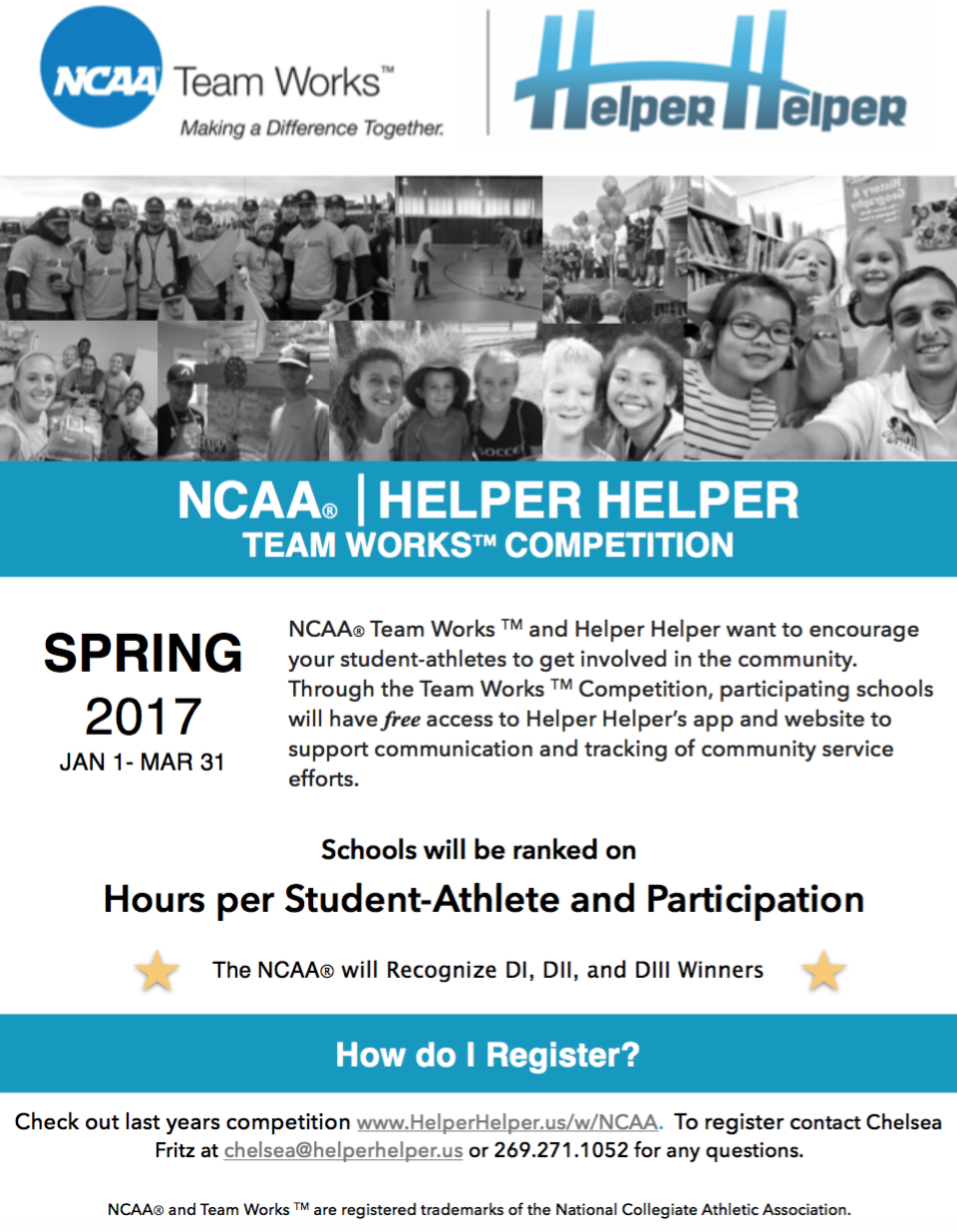 ncaa team works registration helper helper team works app