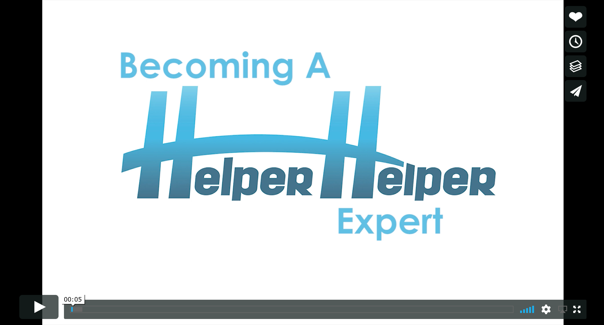 Becoming a Helper Helper Expert